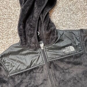 The North Face Osito Fleece Full Zip Hoodie Jacket Women's Medium Black Plush
